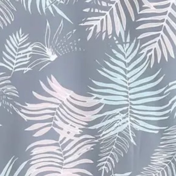 Men's Colorful Gray Tropical Print Button Down Short Sleeve Hawaiian Shirt - NEW - Picture 3 of 4